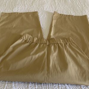 New Zara size L washable khaki straight leg pants